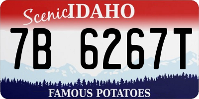 ID license plate 7B6267T
