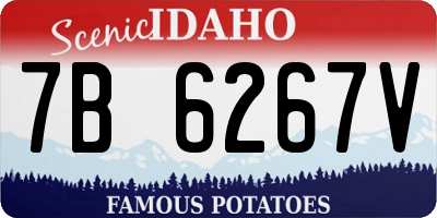 ID license plate 7B6267V