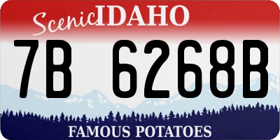 ID license plate 7B6268B