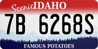 ID license plate 7B6268S