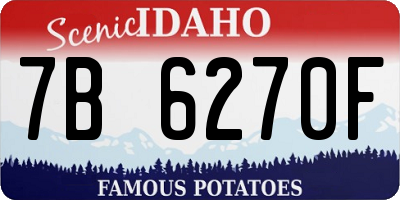 ID license plate 7B6270F