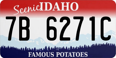 ID license plate 7B6271C