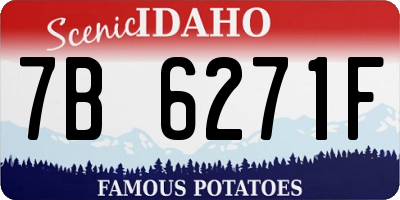 ID license plate 7B6271F