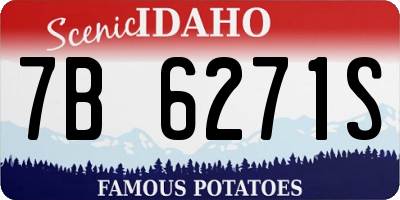 ID license plate 7B6271S