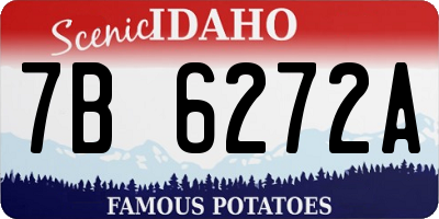 ID license plate 7B6272A
