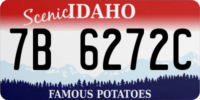ID license plate 7B6272C