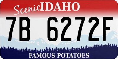 ID license plate 7B6272F