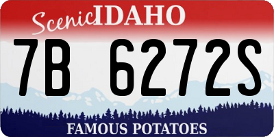 ID license plate 7B6272S