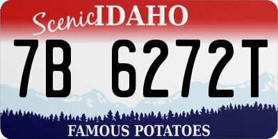 ID license plate 7B6272T