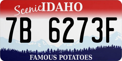 ID license plate 7B6273F