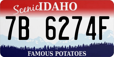 ID license plate 7B6274F