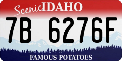 ID license plate 7B6276F