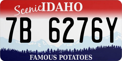 ID license plate 7B6276Y