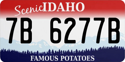 ID license plate 7B6277B