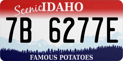 ID license plate 7B6277E