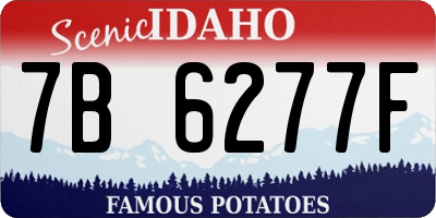 ID license plate 7B6277F
