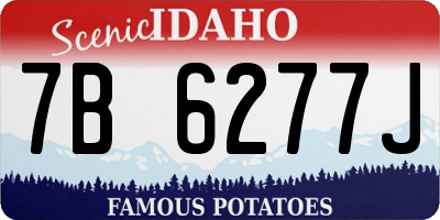 ID license plate 7B6277J