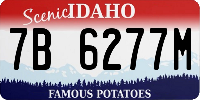 ID license plate 7B6277M