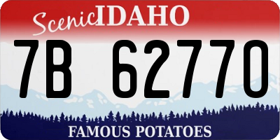 ID license plate 7B6277O