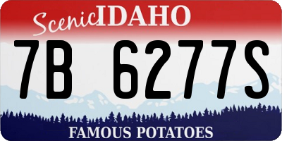 ID license plate 7B6277S