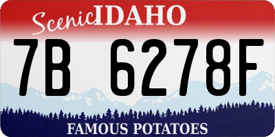 ID license plate 7B6278F