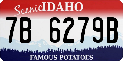 ID license plate 7B6279B