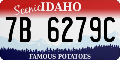ID license plate 7B6279C