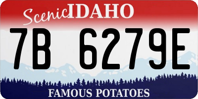 ID license plate 7B6279E