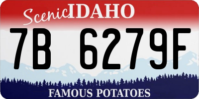 ID license plate 7B6279F
