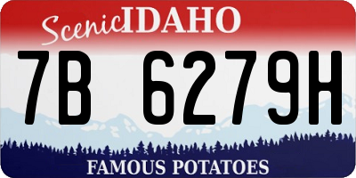 ID license plate 7B6279H