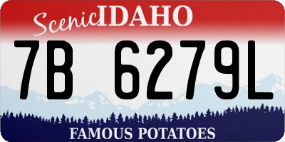 ID license plate 7B6279L