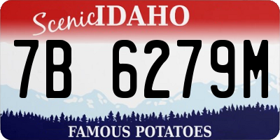 ID license plate 7B6279M