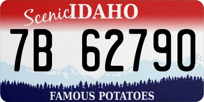 ID license plate 7B6279O