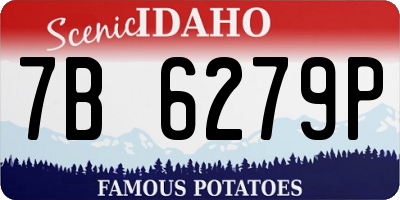 ID license plate 7B6279P