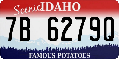 ID license plate 7B6279Q