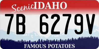 ID license plate 7B6279V