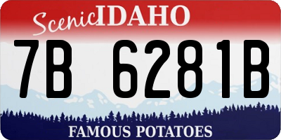 ID license plate 7B6281B