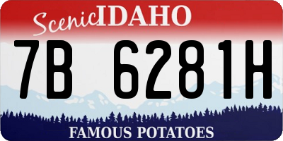 ID license plate 7B6281H
