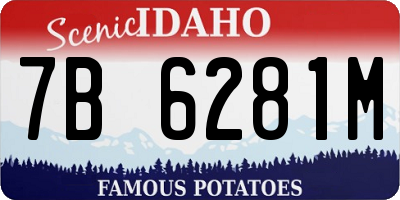 ID license plate 7B6281M