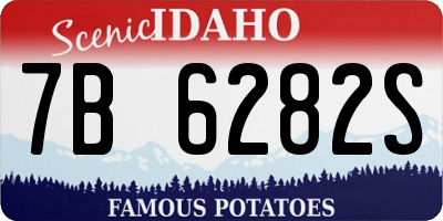 ID license plate 7B6282S