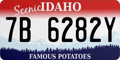 ID license plate 7B6282Y