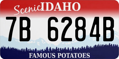 ID license plate 7B6284B
