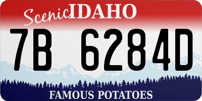 ID license plate 7B6284D