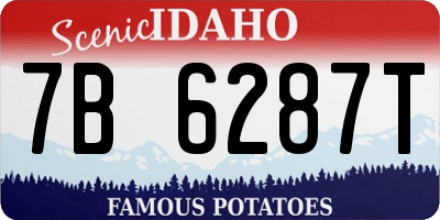 ID license plate 7B6287T