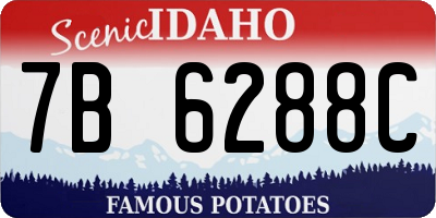 ID license plate 7B6288C
