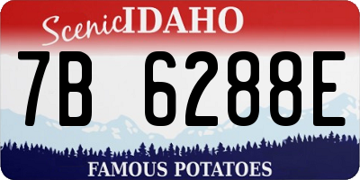 ID license plate 7B6288E