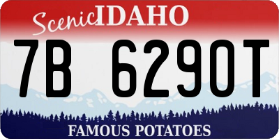 ID license plate 7B6290T