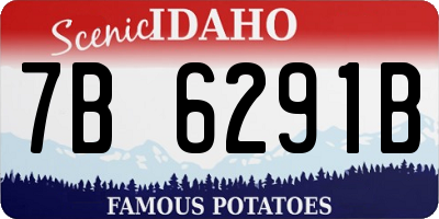 ID license plate 7B6291B