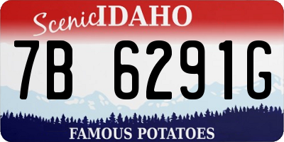 ID license plate 7B6291G
