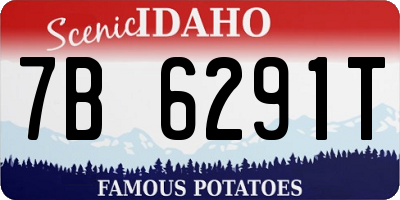 ID license plate 7B6291T